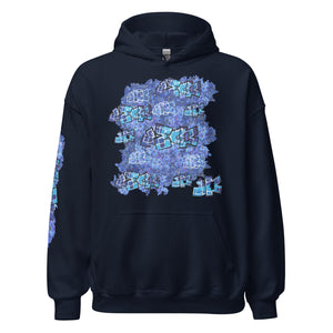 HOODIE: DELPHINIUMS BOUQUET - uniSex