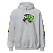 HOODIE (uniSex):  GreenNeonCamoDrip  (upgraded classic)