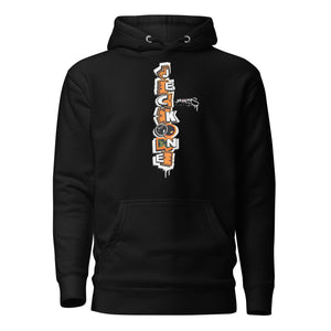 HOODIE (uniSex):  OrangeNeonCamoDrip -flipped (vintage 2021)