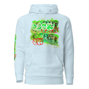 HOODIE (uniSex):  GreenNeonCamo Smudge