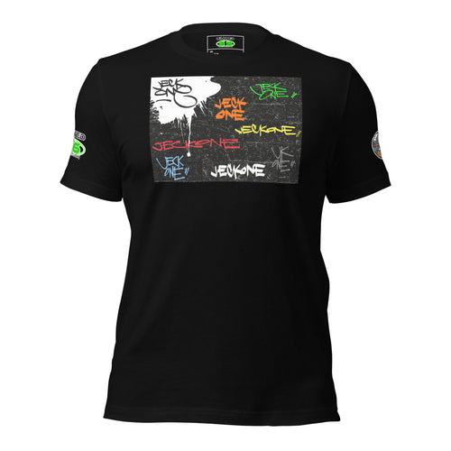 SHORT SLEEVE TEE SHIRT (uniSex) : TAGGED UP WALL  - (upgraded classic)