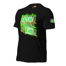 SHORT SLEEVE TEE SHIRT (uniSex): GreenNeonCamo Smudge