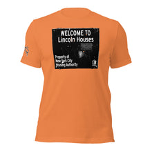 SHORT SLEEVE TEE SHIRT (uniSex): WELCOME TO Lincoln Houses -LINCOLN LEGENDS -UniSex t-shirt