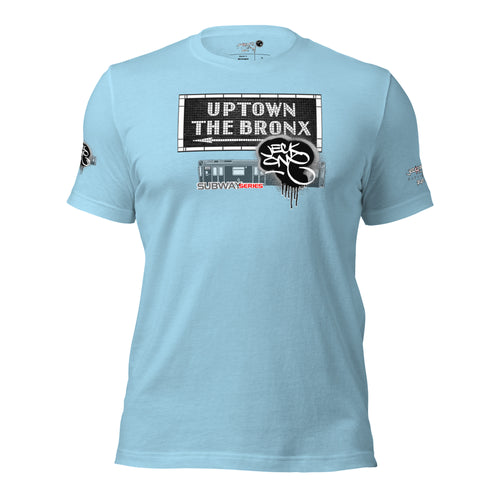 SHORT SLEEVE TEE  (uniSex) :  UPTOWN & THE BRONX (tiled) -(2020 upgraded classic)