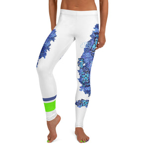 LEGGINGS:  DELPHINIUMS BOUQUET