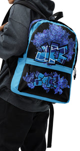 BACKPACK (Premium): DELPHINIUM BOUQUET (BLACK) -uniSex