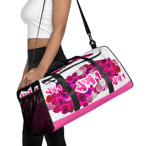 GYM DUFFLE BAG (Premium): PINKROSES BOUQUET