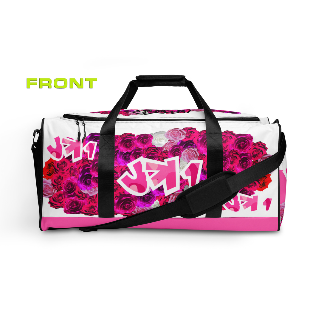 GYM DUFFLE BAG (Premium): PINKROSES BOUQUET