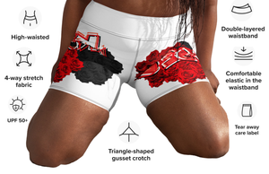 YOGA SHORTS: ROSES BOUQUET