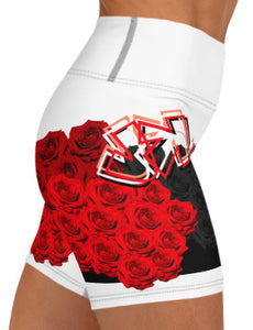 YOGA SHORTS: ROSES BOUQUET