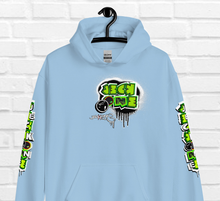 HOODIE (uniSex):  GreenNeonCamoDrip  (upgraded classic)