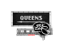 SHORT SLEEVE TEE  (uniSex) :  QUEENS (tiled) -(2020 upgraded classic)