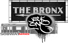 SHORT SLEEVE TEE  (uniSex) : THE BRONX (tiled) -(2020 upgraded classic)