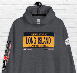 HOODIE (uniSex): LONG ISLAND -VanityPlate