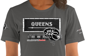 SHORT SLEEVE TEE  (uniSex) :  QUEENS (tiled) -(2020 upgraded classic)