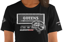 SHORT SLEEVE TEE  (uniSex) :  QUEENS (tiled) -(2020 upgraded classic)