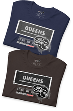 SHORT SLEEVE TEE  (uniSex) :  QUEENS (tiled) -(2020 upgraded classic)