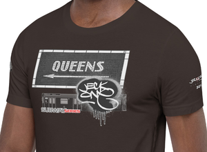 SHORT SLEEVE TEE  (uniSex) :  QUEENS (tiled) -(2020 upgraded classic)