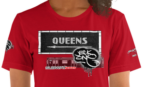 SHORT SLEEVE TEE  (uniSex) :  QUEENS (tiled) -(2020 upgraded classic)