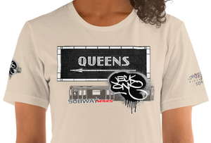 SHORT SLEEVE TEE  (uniSex) :  QUEENS (tiled) -(2020 upgraded classic)