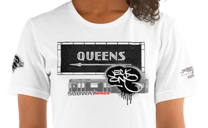 SHORT SLEEVE TEE  (uniSex) :  QUEENS (tiled) -(2020 upgraded classic)