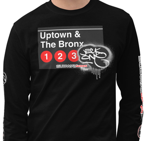 LONG SLEEVE TEE  (uniSex) : UPTOWN & THE BRONX -(2020 upgraded classic)