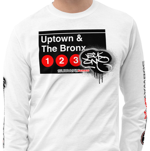 LONG SLEEVE TEE  (uniSex) : UPTOWN & THE BRONX -(2020 upgraded classic)