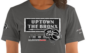 SHORT SLEEVE TEE  (uniSex) :  UPTOWN & THE BRONX (tiled) -(2020 upgraded classic)