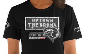 SHORT SLEEVE TEE  (uniSex) :  UPTOWN & THE BRONX (tiled) -(2020 upgraded classic)